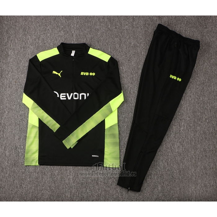 Chandal de Sudadera del Borussia Dortmund 2021-2022 Negro